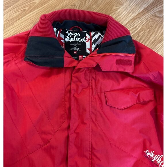 Quiksilver Jakob Wilhelmson Coat Snow Boarding Jacket Signature Line Red Winter - Picture 4 of 12